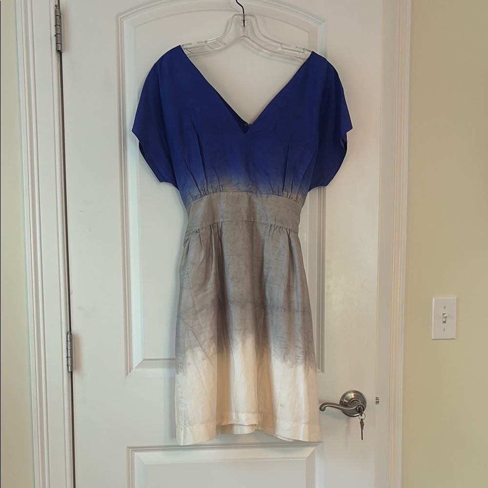 Calypso St. Barth Blue and Silver Ombré Mini Dress